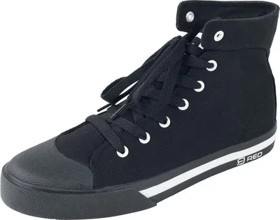 Produktbild von RED by EMP Uni schwarze High-Top-Sneaker mit Schnürsenkeln EU44