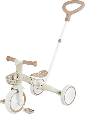 Image de GLOBBER LEARNING TRIKE 3in1 PLUS ECO - Tricycle et vélo d'exercice pour enfants, 8/7 pouces, selle TPR réglable en hauteur, taupe