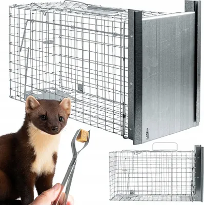 Produktbild von Tierfalle 50x20x27cm Lebendfalle für Ratten Marder Lebend Garten Marderfalle Rattenfalle Füchse Katze