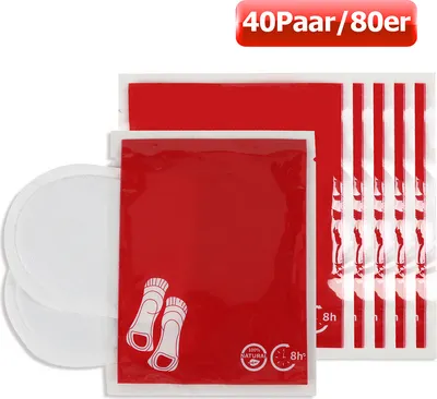 Image de Jopassy 40 paires de chauffe-pieds Pied Extra Chaud Chauffe-orteils Chauffe-semelles 8 heures