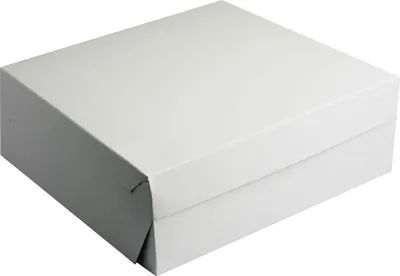 Produktbild von 50 Tortenkarton PAP 28 × 28 × 10 cm weiß Kuchenkarton