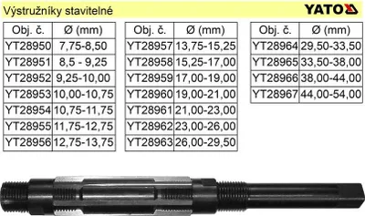Produktbild von YATO Einstellbare Reibahle 29,50-33,50mm HSS YT-28964
