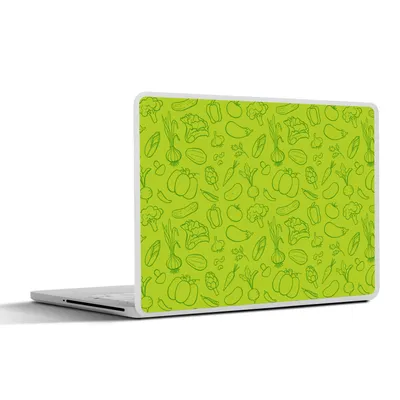 Produktbild von MuchoWow® Laptop Aufkleber Sticker Cover Vegetarisch - Vegan - Grün - Design 31x22.5 cm - Laptop-Deko