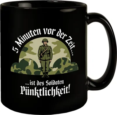 Produktbild von 5 Minuten vor der Zeit Retro Soldat Tasse