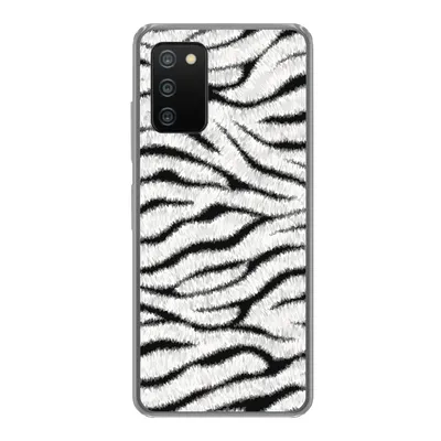 Produktbild von MuchoWow® Handyhülle Schutzhülle Hülle für Samsung Galaxy A03s Tiermuster - Zebra - Weiß Silikon Softcase Handy Hülle - Schutz