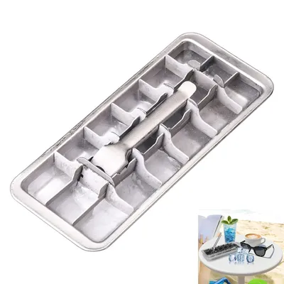 Produktbild von 18er Edelstahl-EiswürfelformIdeal für kalte Getränke, Kaffee, Cola & Babynahrung ,Schnell gefroren, wiederverwendbar, praktisch für Haushalt