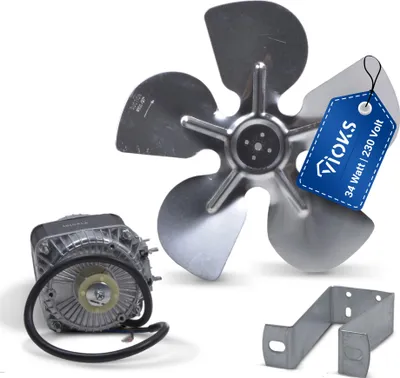 Produktbild von Ventilator 34 Watt 230 Volt universal mit Haltebügel Flügel für Kühlschrank