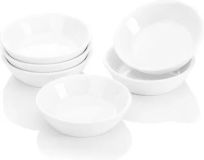 Produktbild von Porzellan-Dessertsets, 6er, 4 Zoll, 10 cm, 120 ml, Mini- Dessert- und Snackgeschirr