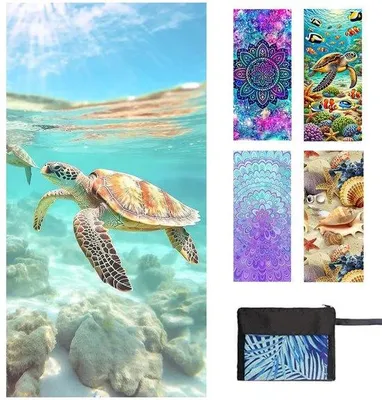 Produktbild von Ibenzoa® Extra großes sandfreies Mikrofaser-Strandtuch 180 x 80 cm – ultraleicht, schnelltrocknend (3× schneller) für Damen & Mädchen