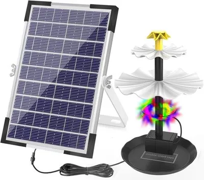 Obrázok produktu pre LED osvetlenie napájané solárnou energiou, s 3 LED diódami, vhodné pre vtáčie kúpele, vodné čerpadlá, záhrady, terasy, rybníky, bazény a vonkajšie priestory. 6W