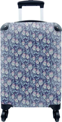 Produktbild von MuchoWow® MuchoWow® Koffer Handgepäck Trolley Rollkoffer Kleine Reisekoffer mit 4 Rollen - Blumen - Muster - Natur - Cabin Size < 55x40x23 cm & 55x40x20 cm - Fotokoffer - Kabinenkoffer - Boardgepäck -