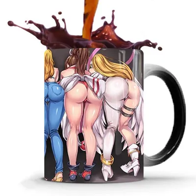 Produktbild von Keramiktasse wärmeempfindlich Zauberbecher 350 ml Schwarz/Bunt