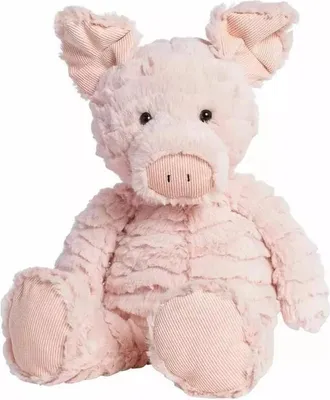 Image de Peluche douce en forme de cochon « Chloé », adaptée aux bébés à partir de 3 mois