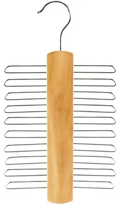 Produktbild von Krawattenhalter Krawattenständer - Hartholz - Für 20 Krawatten - Naturfarben - 17 x 30 cm