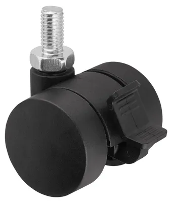 Produktbild von SOTECH Möbelrolle AACHEN Ø 35 mm schwarz – mit Bremse, M8×15 mm Bolzen