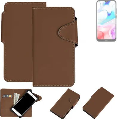 Produktbild von K-S-Trade Schutzhülle Klapphülle Kunstleder für Xiaomi Redmi 8 braun Handy Hülle Wallet Case