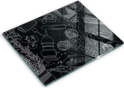 Produktbild von Glasschneideplatte - Herdabdeckplatte - 52x40 cm - Schneidebrett - Spritzschutz - Küchenzubehör