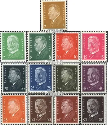 Produktbild von Briefmarken Deutsches Reich 1928 Mi 410-422 (kompl.Ausg.) gestempelt Reichspräsidenten