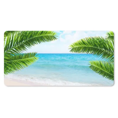 Produktbild von MuchoWow® Schreibtischunterlage Tropisch - Strand - Palme 80x40 cm - XXL Mauspad - Gaming Mauspad