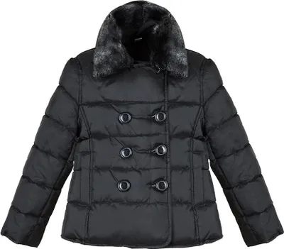 Productafbeelding van Winterjas voor meisjes, merk Olimpias, zwart, modern design