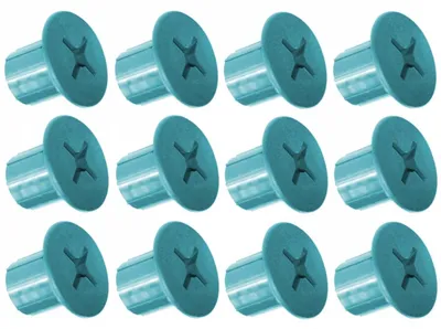Produktbild von Smoby Ersatzteil 12x Schraube Innengewinde turkis  E21468 für Smoby Rutschen wie XL  u.a.