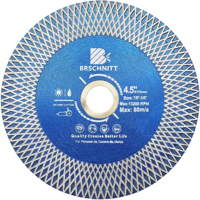 Immagine prodotto di Disco diamantato da 115 mm, bilaterale, per tagliare e smerigliare Vetroceramica, piastrelle, marmo, pietra naturale e granito