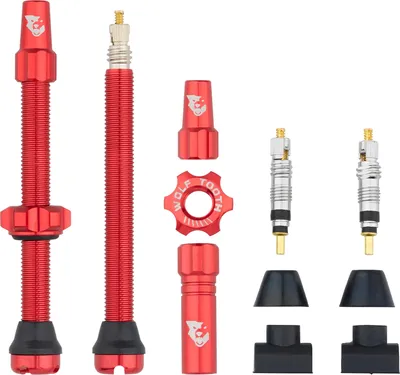 Obrázek produktu pro Bezdušové ventilky s dříkem, Presta - červené - 60 mm