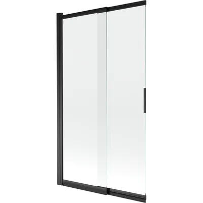 Zdjęcie produktu dla Mexen Fox parawan nawannowy 2-skrzydłowy przesuwny 100 x 150 cm, transparent, czarny - 891-100-002-70-00
