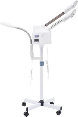 Produktbild von Gesichtsdampfreiniger, Gesichtsdampfer LED Lupenleuchte Dampfgerät Stehlampe Bedampfer Gesichtssauna Bedampfer Dampf Maschine, Multifunktions Gesicht Feuchtigkeitsspendende