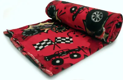 Image de Tissu polaire DTY imprimé (250 g), Monster Truck, rouge, 50 x 160 cm
