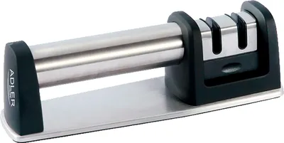 Produktbild von Adler AD4489 Profi-Messerschärfer, 2-stufig Schärfende Hartmetallklingen und Keramikstäbe Schwarz/Silber