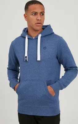 Produktbild von SOLID SDBennHood Herren Kapuzenpullover Hoodie Pullover mit Kapuze Kordelzug Kängurutasche Rippbündchen Label-Details Baumwollmischung Regular fit