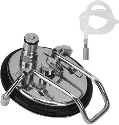 Productafbeelding van Koolstoffilterset voor bier/frisdrank - Diffusiesten van 0,5 micron - Staal - Werkdruk van 130 psi - Afmetingen: 11,5 x 9,6 cm