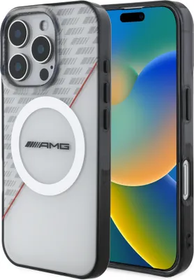 Image de AMG iPhone 16 Pro Max Coque arrière - Double couche - Magsafe - Rouge