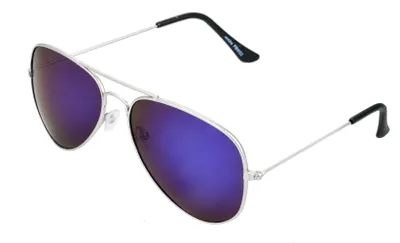 Produktbild von Piloten Brille verspiegelt Blau - Silber