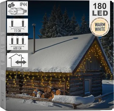 Obrázek produktu pro Světelný řetězec se 180 teplými LED světly pro vánoční výzdobu