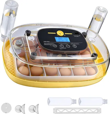 Produktbild von SucceBuy Vollautomatischer Brutautomat für 24 Eier, mit Eierwender, Temperatur- und Feuchtigkeitssteuerung, geeignet für das Ausbrüten von Küken, Enten, Gänsen und Wachteln