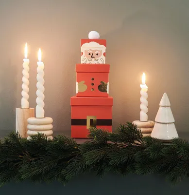 Produktbild von Geschenkboxen-Set Weihnachtsmann,RECYCLED