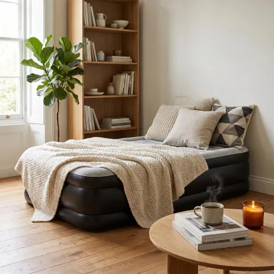 Produktbild von YZNAHRE Luftmatratze Single 187x90x46cm Selbstaufblasend Luftbett Aufblasbare Matratze mit Elektrischer Pumpe Inflatable Mattress Gästebett Reisebett für Camping&Heimgebrauch