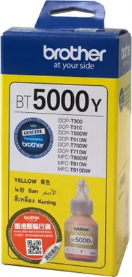 Produktbild von Brother BT5000Y, Extrahohe (Super-) Ausbeute, Gelb, Tinte auf Pigmentbasis, 5000 Seiten