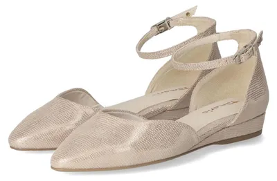 Produktbild von Tamaris Damen Ballerinas Gold Textil Größe: 38