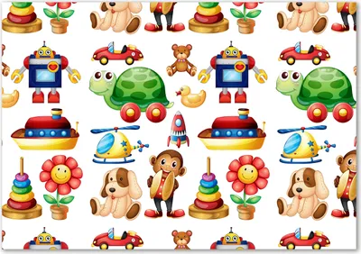 Produktbild von Tulup® Glas-Bild - 100 x 70 - Wandbild aus Glas - Wandkunst - Wandbild hinter gehärtetem Sicherheitsglas - Kinderzimmer - Spielzeug - Mehrfarbig