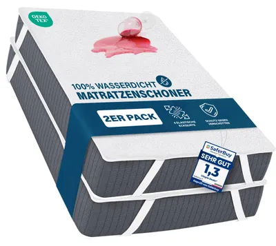 Produktbild von Utopia Bedding Matratzenschoner 90 x 200 cm (2er Pack) Wasserdicht, Mit Elastisch Eckbändern,   Matratzenauflage Atmungsaktive, Matratzenschutz Weiß