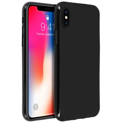 Obrázok produktu pre Nerozbitné čierne silikónové ochranné puzdro pre Apple iPhone X