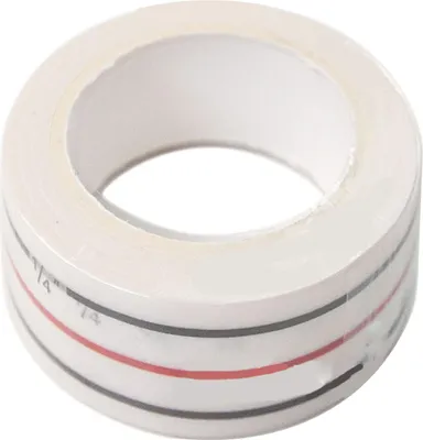 Imagen del producto de Cinta adhesiva diagonal de 1/4 de pulgada para máquinas de coser, ideal para acolchado y costuras. Incluye instrucciones reutilizables en papel