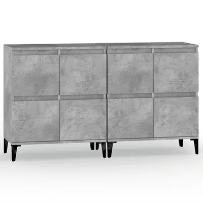 Produktbild von Sideboards 2 Stk. Betongrau 60x35x70 cm Holzwerkstoff