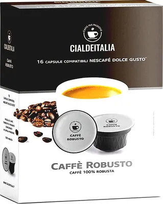 Produktbild von Cialdeitalia - Caffè Robusto Kaffeekapseln kompatibel mit Nescafé Dolce Gusto - 100 Prozent Robusta - 192 Kapseln