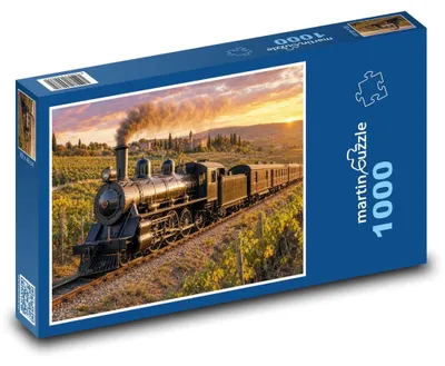 Obrázok produktu pre Puzzle 1000 Parný vlak vo viniciach - martinpuzzle