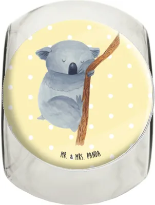 Produktbild von Mr. & Mrs. Panda Teedose Koalabär L 870ml - Gelb Pastell - Geschenk, Tiermotive, glasbehälter, Traumland, Lebensmittelbehälter, Traum, Kaffeedose, Bär, Vorratsbehälter