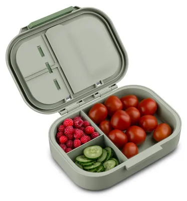Produktbild von Schmatzfatz Bunko Lunchbox für Kinder – Bento-Box mit herausnehmbarem 3-Fächer-Einsatz, BPA-freies Tritan, luftdicht verschließbar und spülmaschinenfest, für Schule, Kindergarten und unterwegs, Design auch für Erwachsene
